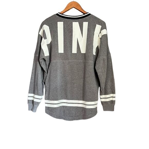Victoria’s Secret pink grey crew neck sweater. Size xs - Picture 6 of 8